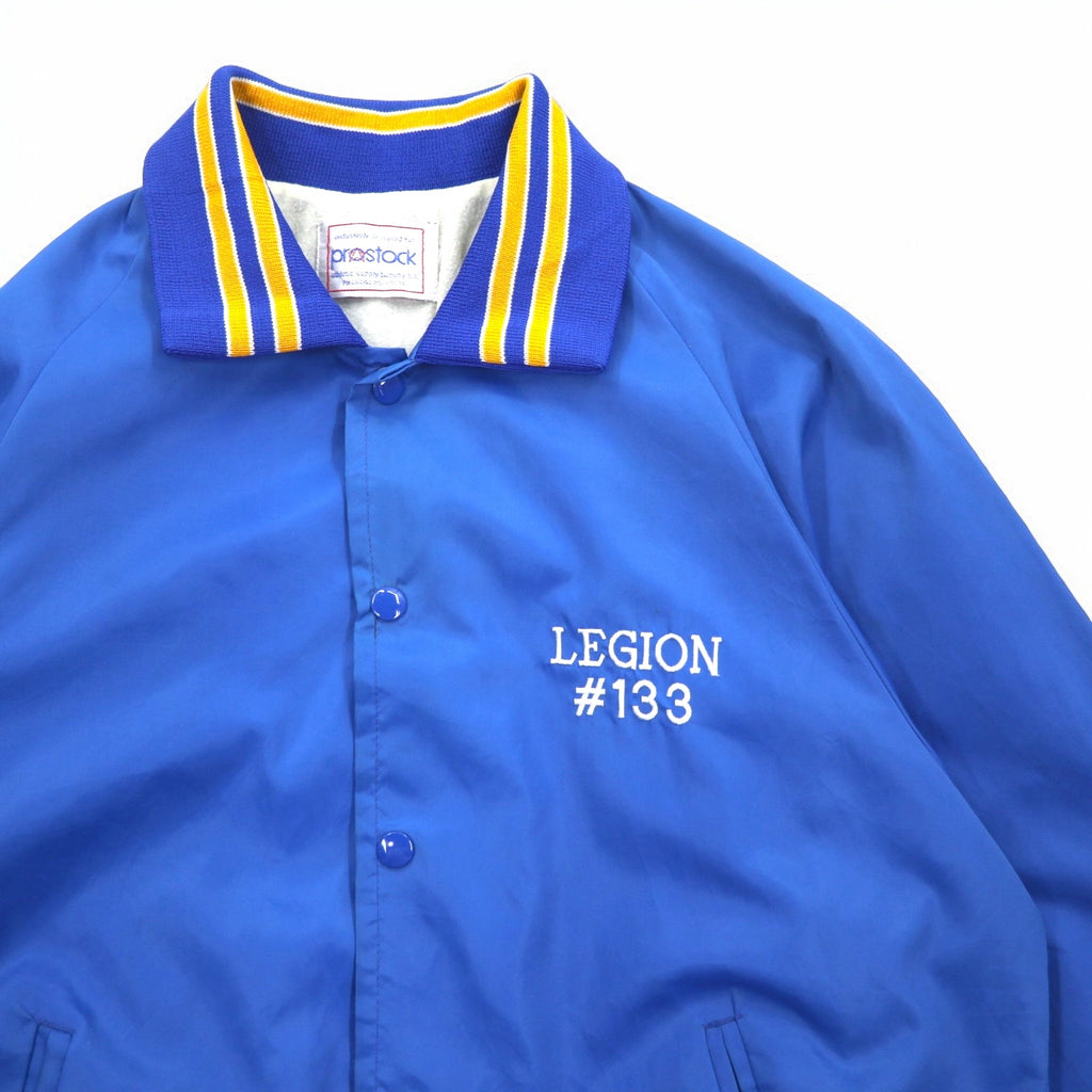 90s PROSTOCK Nylon Stadium Jacket L Blue LEGION Embroidery