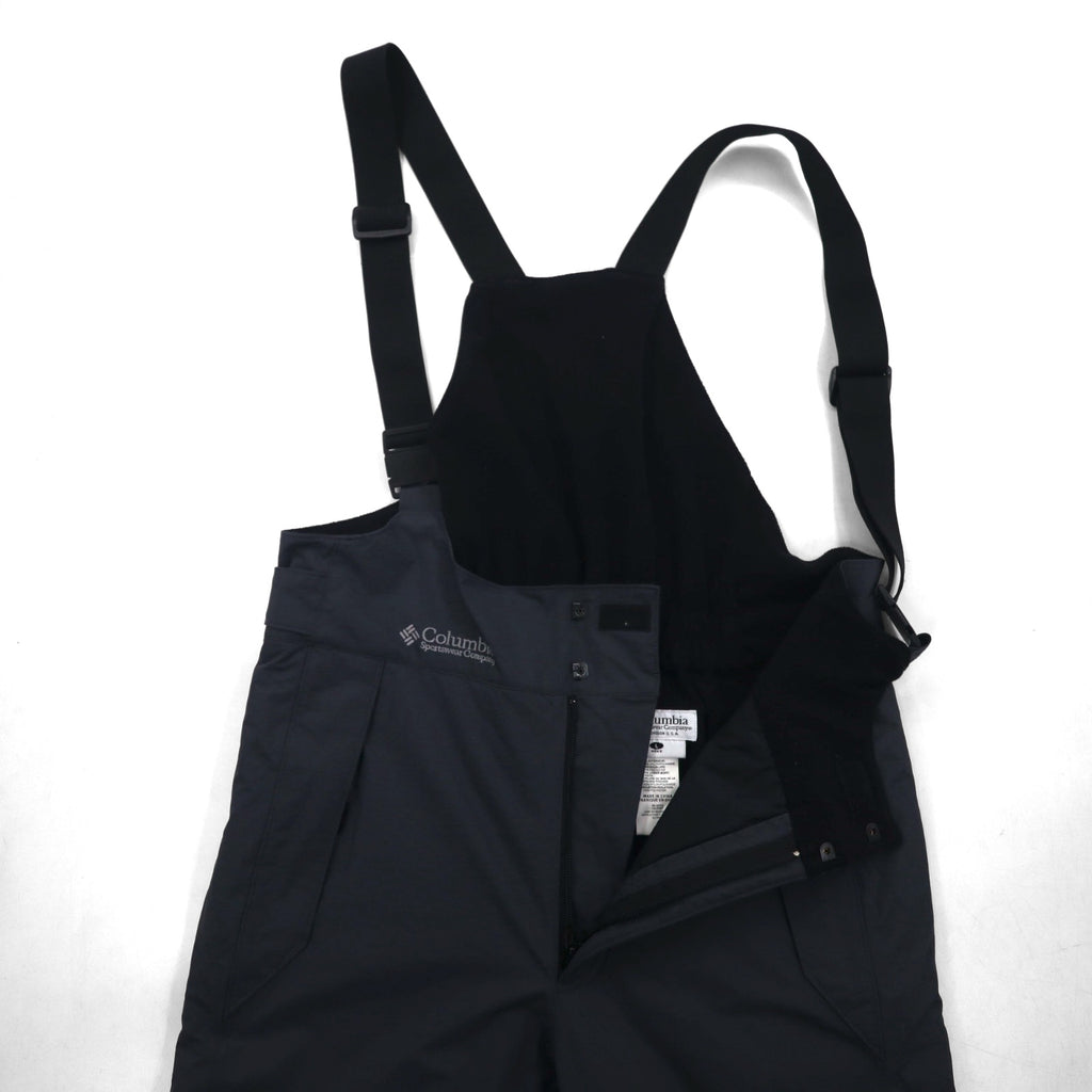 Columbia TITANIUM Snow Bib Pants, Waterproof Overalls, Gray Padded, Size L, Ski/Snowboard Wear, EM8025
