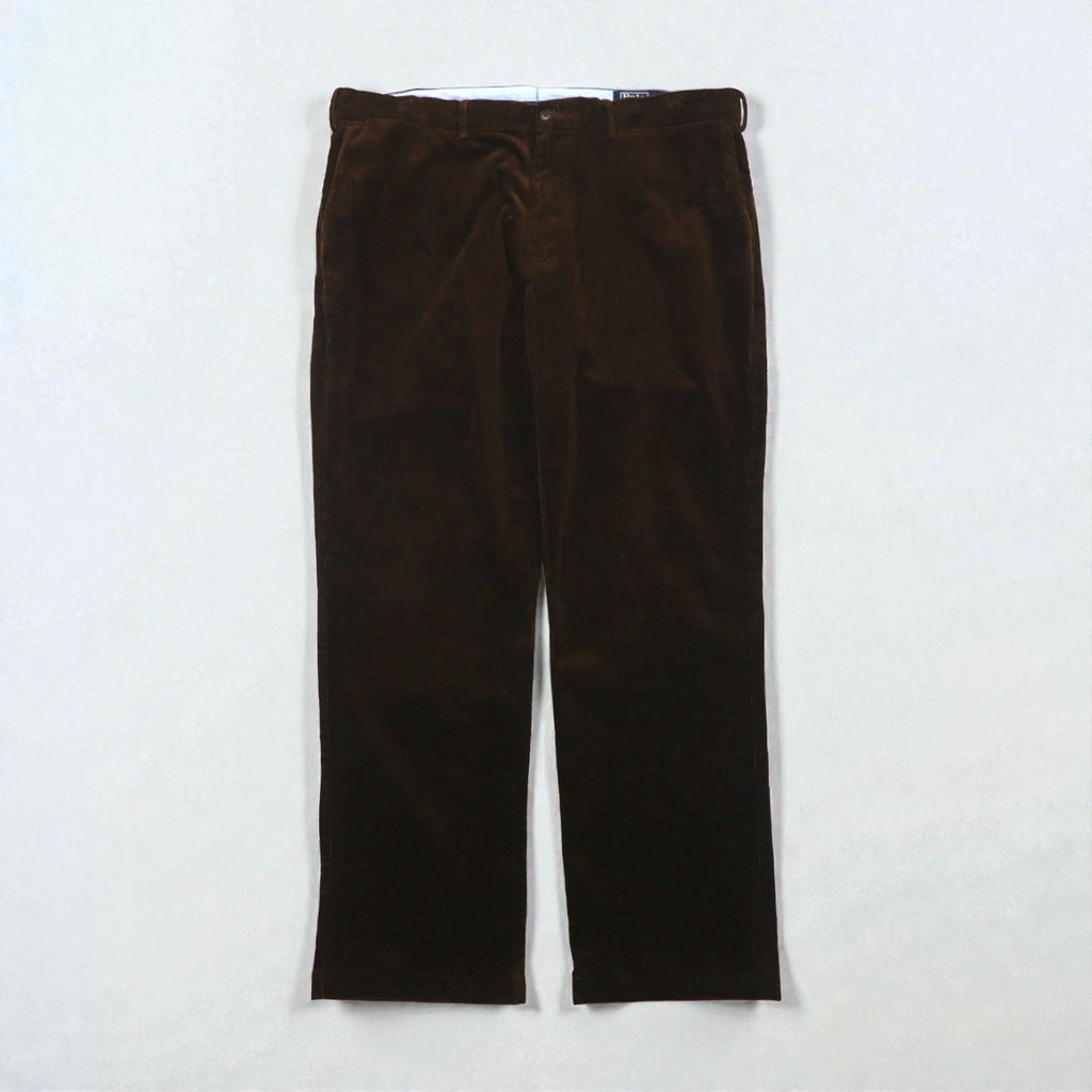Polo Ralph Lauren Corduroy Chino Pants Slacks 2XL Brown CLASSIC FIT Double Cuffs