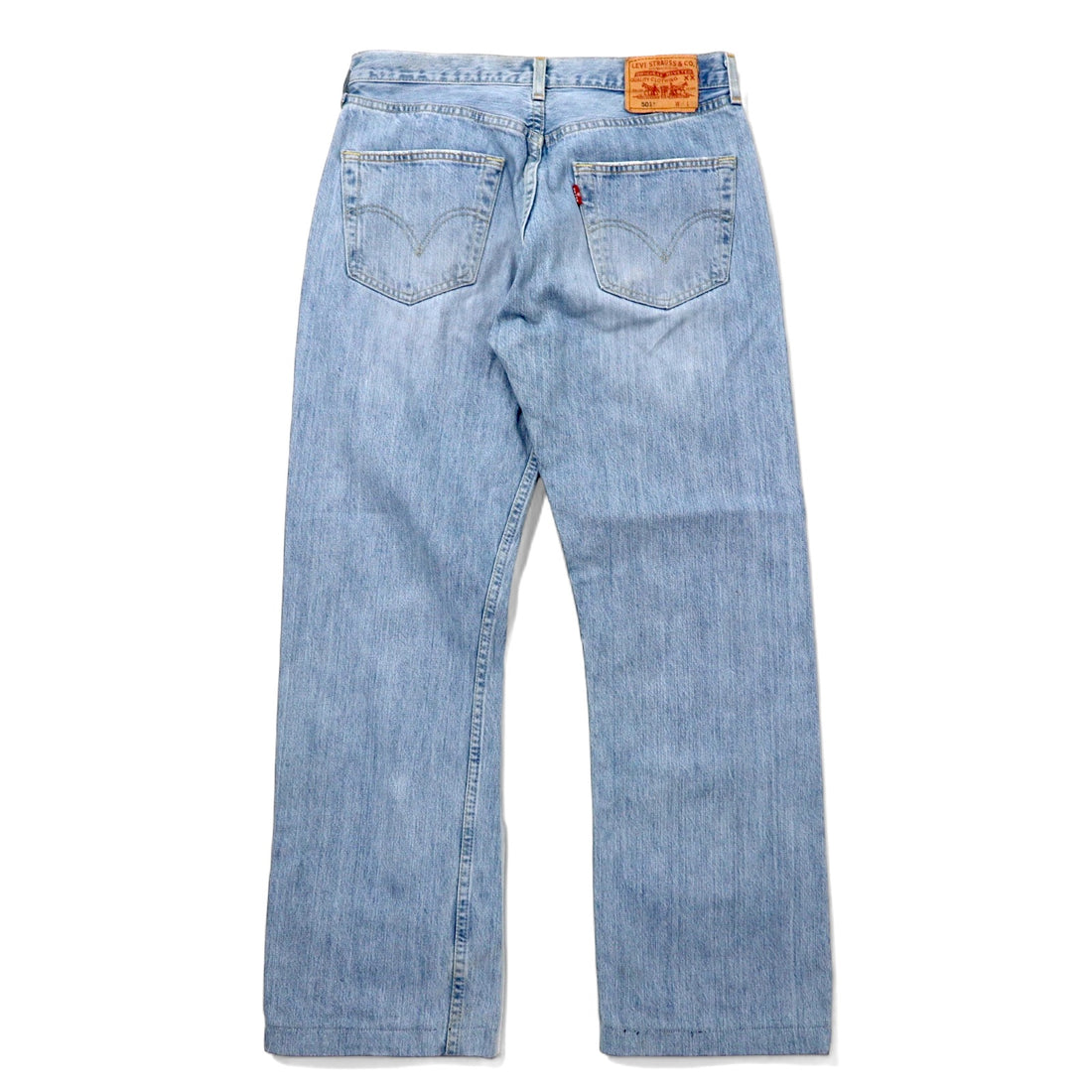 Levi's Made in Spain 00s Euro Levi's 501 Denim Pants Size 31 Blue Ice Wash Cotton Button Fly Button Back 295 501-0178