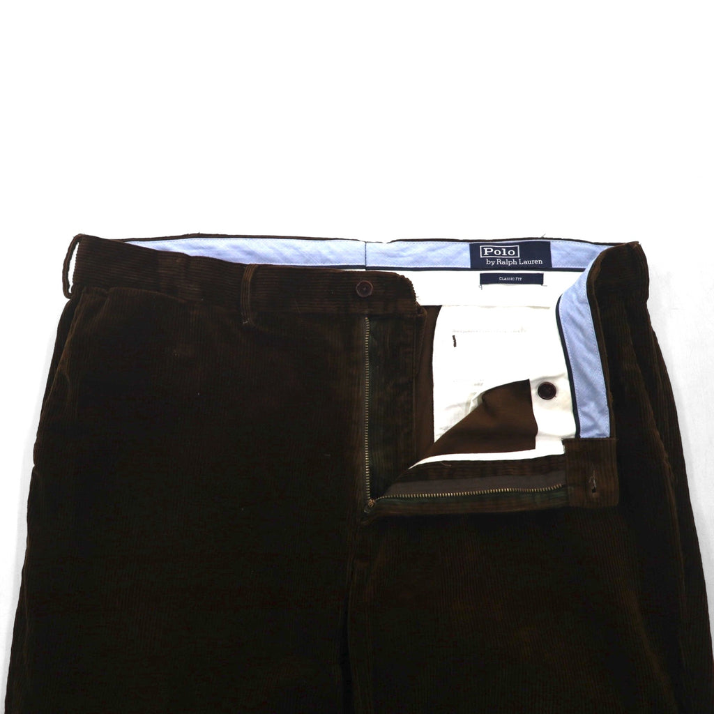 Polo Ralph Lauren Corduroy Chino Pants Slacks 2XL Brown CLASSIC FIT Double Cuffs