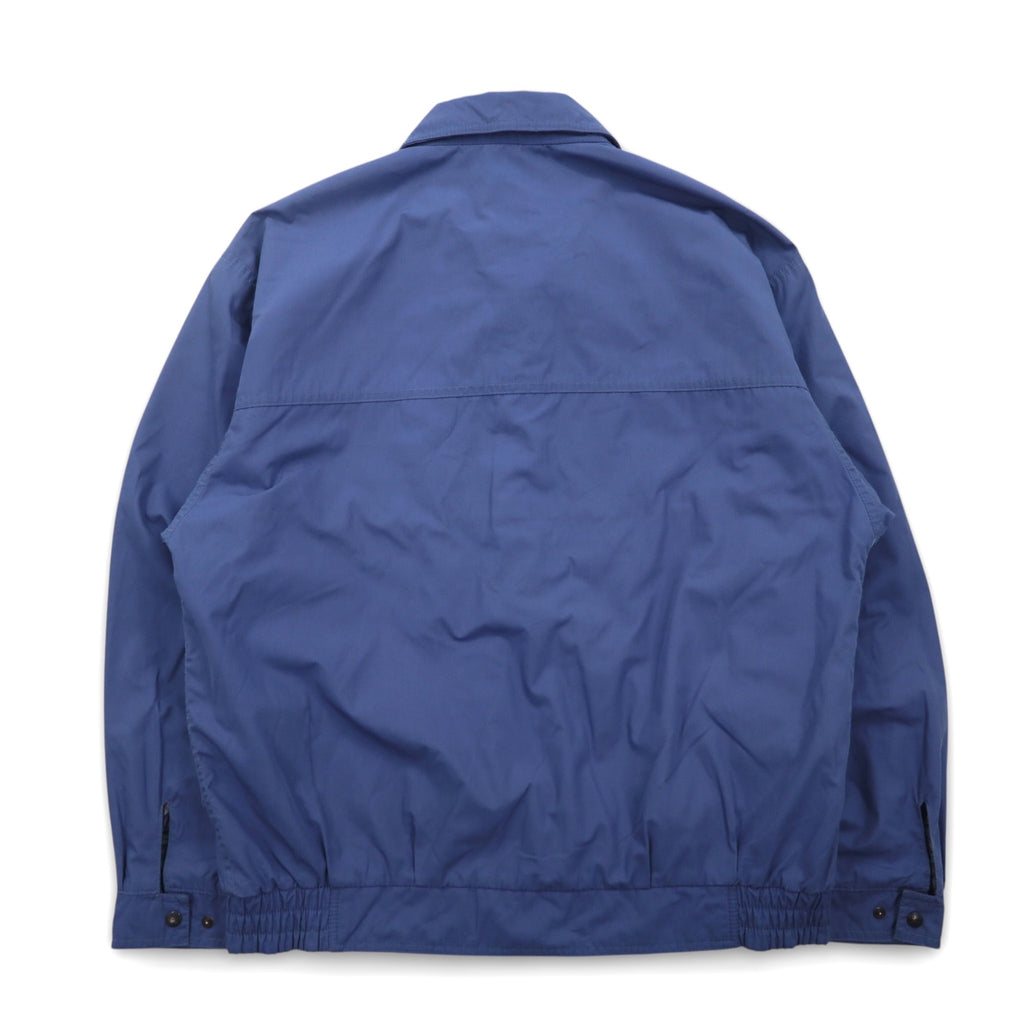 K-WAY Made in France 80s Euro Work Jacket L Blue Polyester Cotton Check Lining