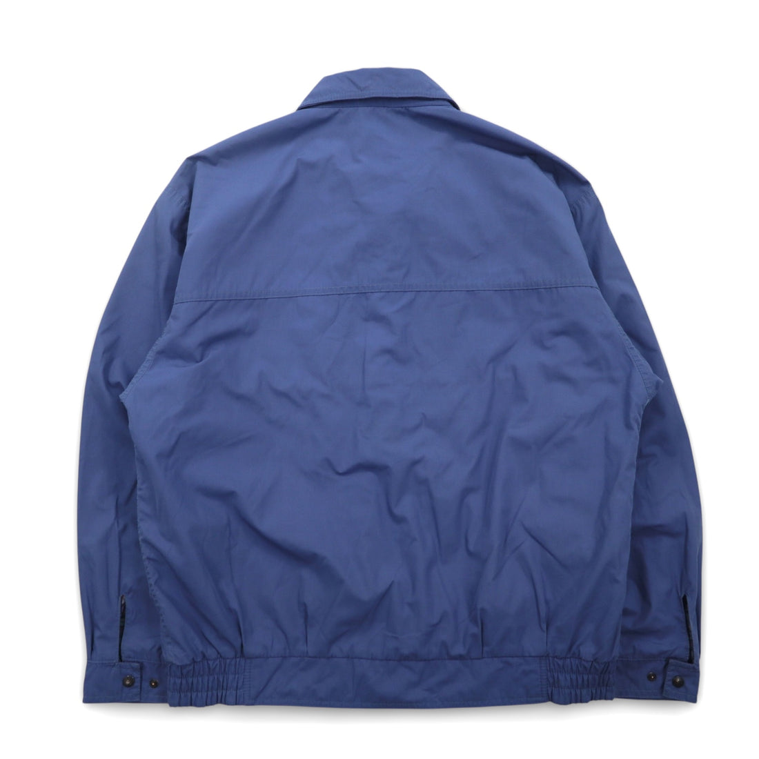 K-WAY Made in France 80s Euro Work Jacket L Blue Polyester Cotton Check Lining