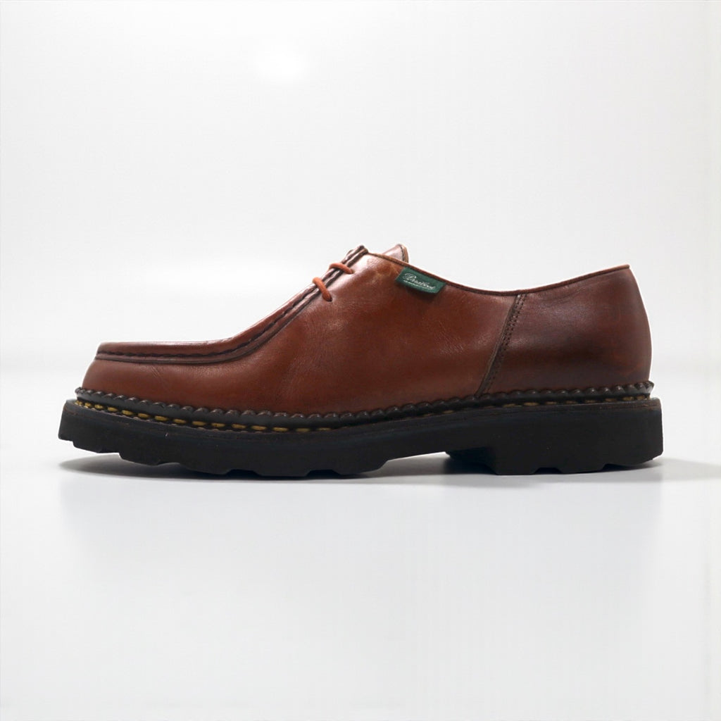 Paraboot MICHAEL Tyrolean Shoes, 26.5cm Leather Moccasin, Marche II Rubber Sole, 7153 14, Made in France