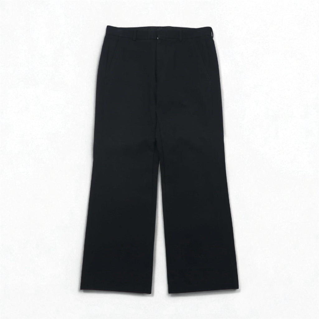 GUCCI Made in Italy Wide Flare Slacks, Size L, Black Cotton