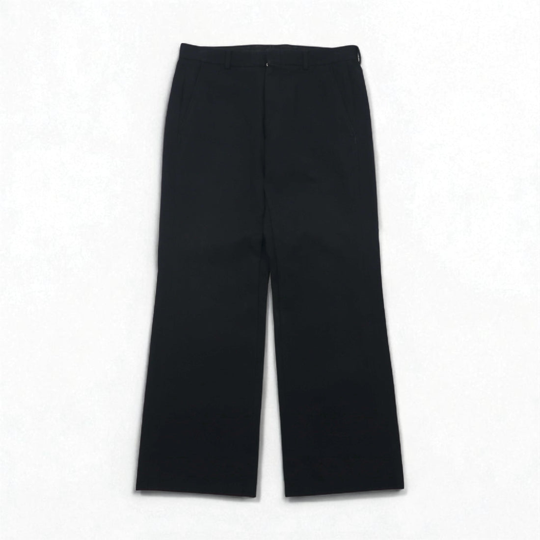 GUCCI Made in Italy Wide Flare Slacks, Size L, Black Cotton