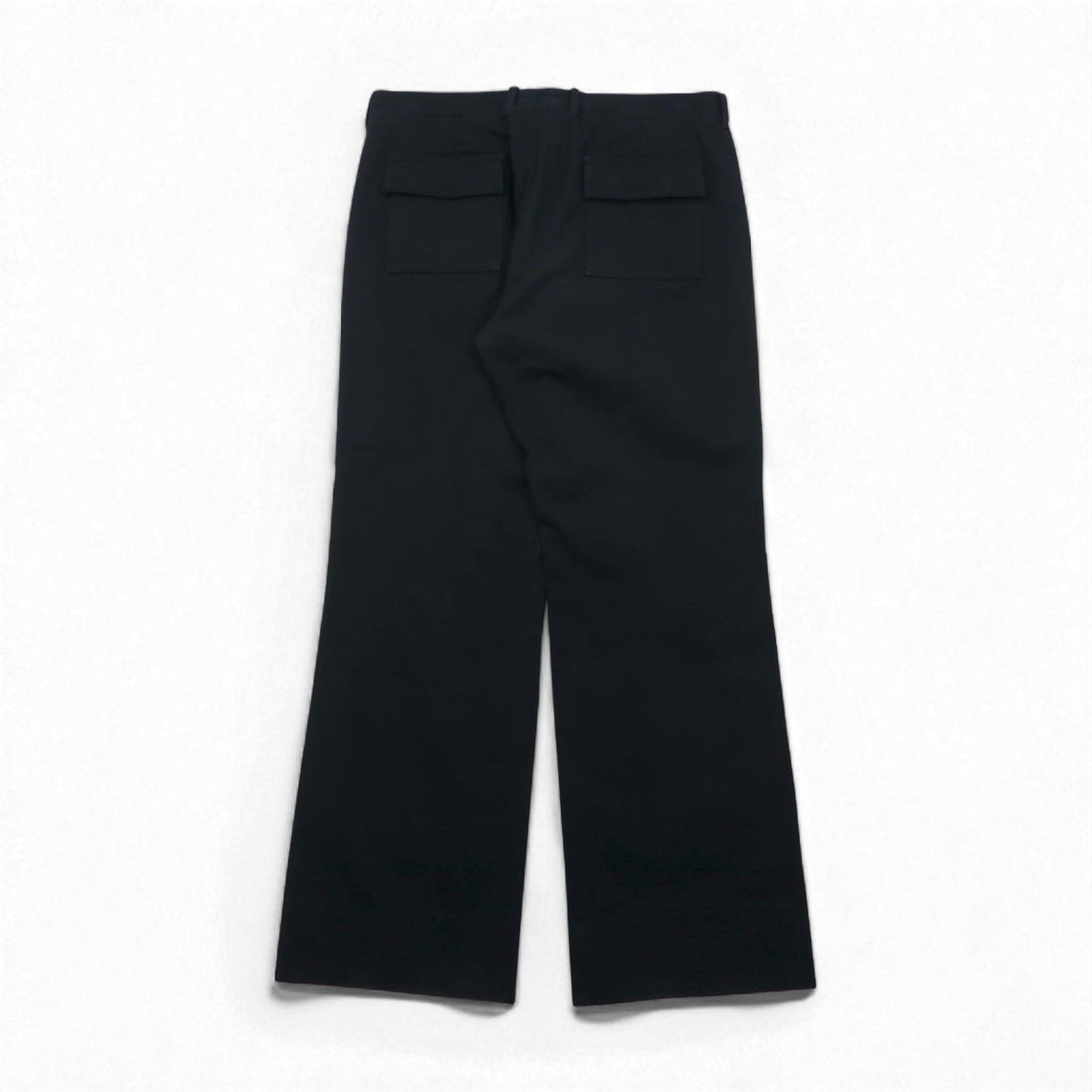 GUCCI Made in Italy Wide Flare Slacks, Size L, Black Cotton