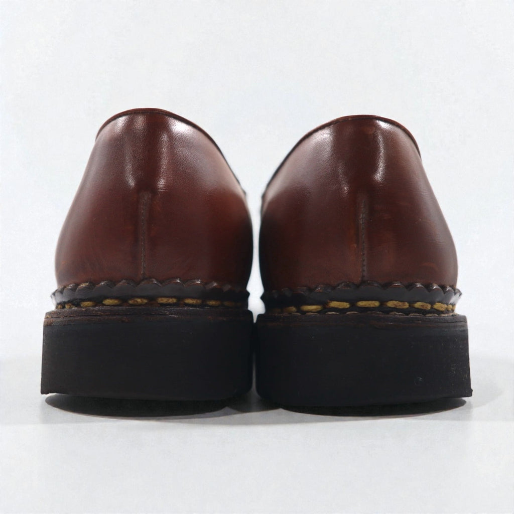 Paraboot MICHAEL Tyrolean Shoes, 26.5cm Leather Moccasin, Marche II Rubber Sole, 7153 14, Made in France