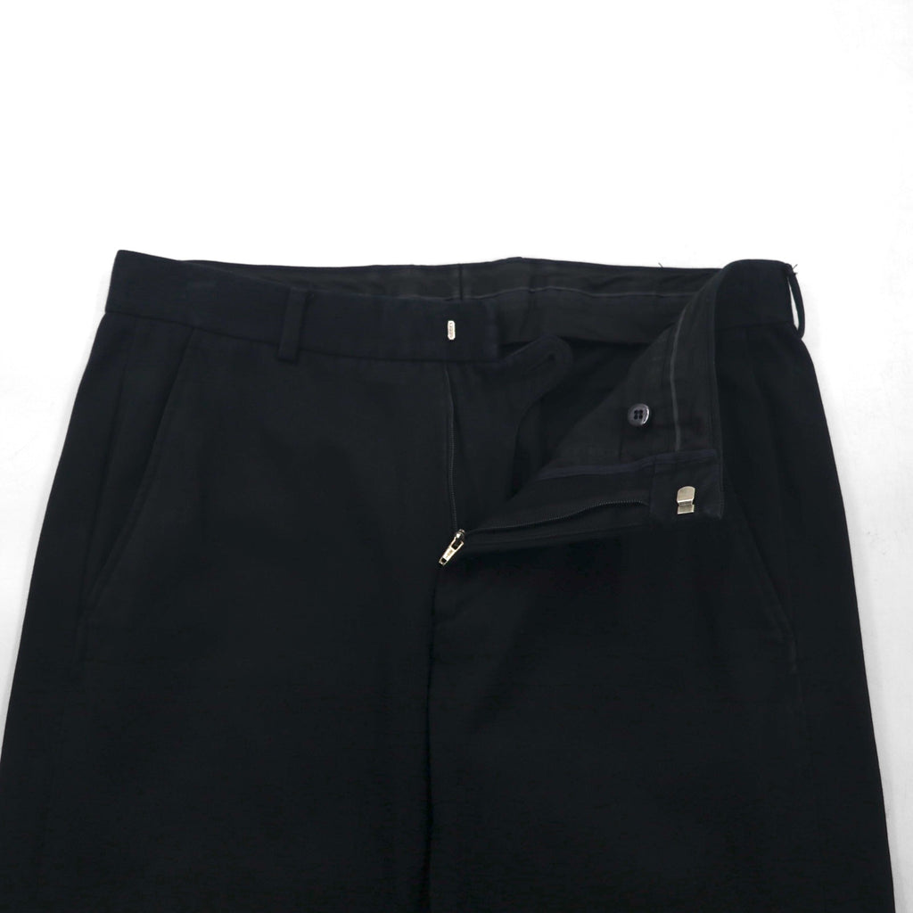 GUCCI Made in Italy Wide Flare Slacks, Size L, Black Cotton