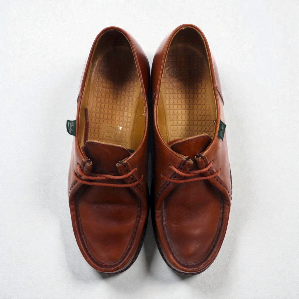 Paraboot MICHAEL Tyrolean Shoes, 26.5cm Leather Moccasin, Marche II Rubber Sole, 7153 14, Made in France
