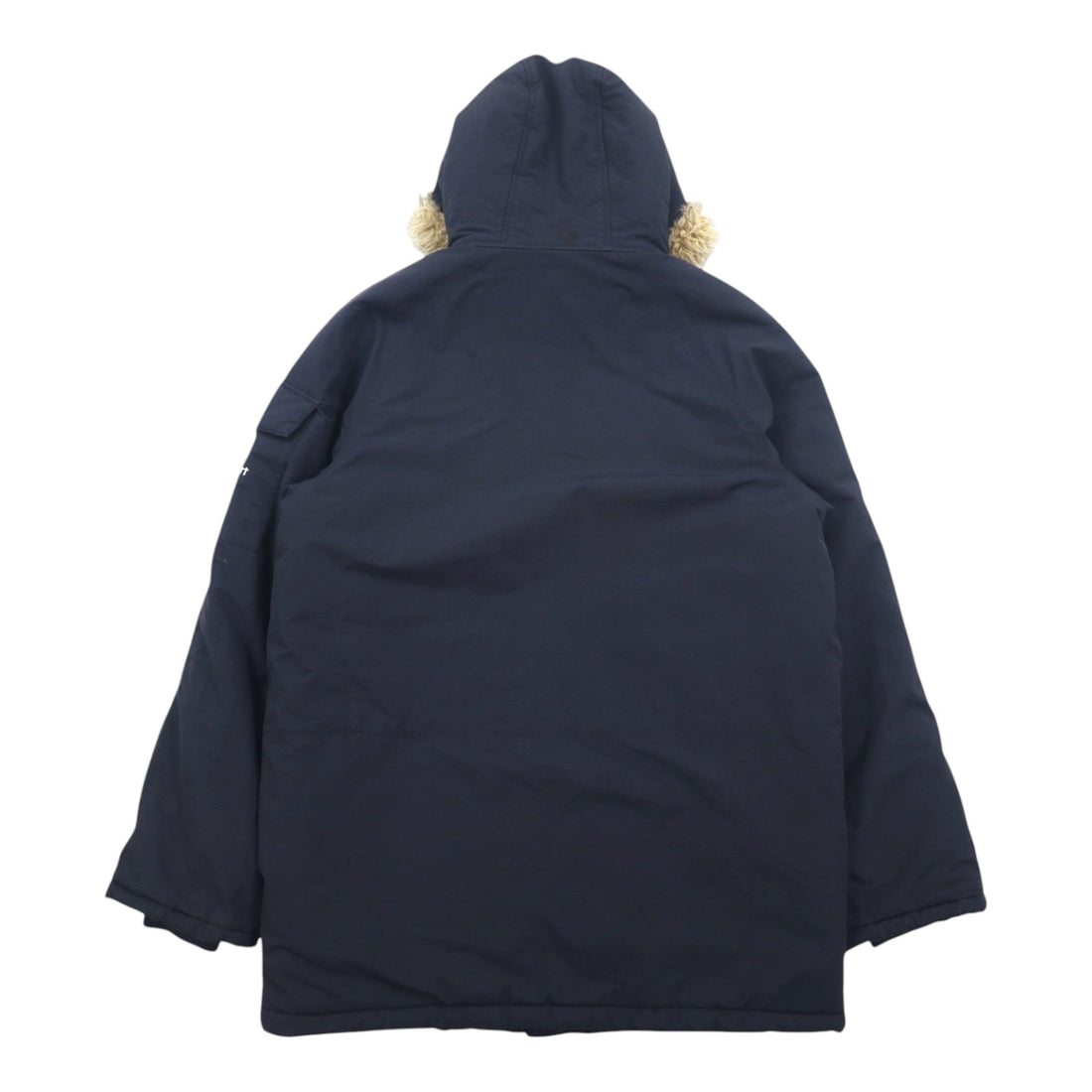carhartt N-3B down jacket L black nylon padding detachable fur drawstring double zip ANCHORAGE PARKA