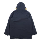carhartt N-3B down jacket L black nylon padding detachable fur drawstring double zip ANCHORAGE PARKA