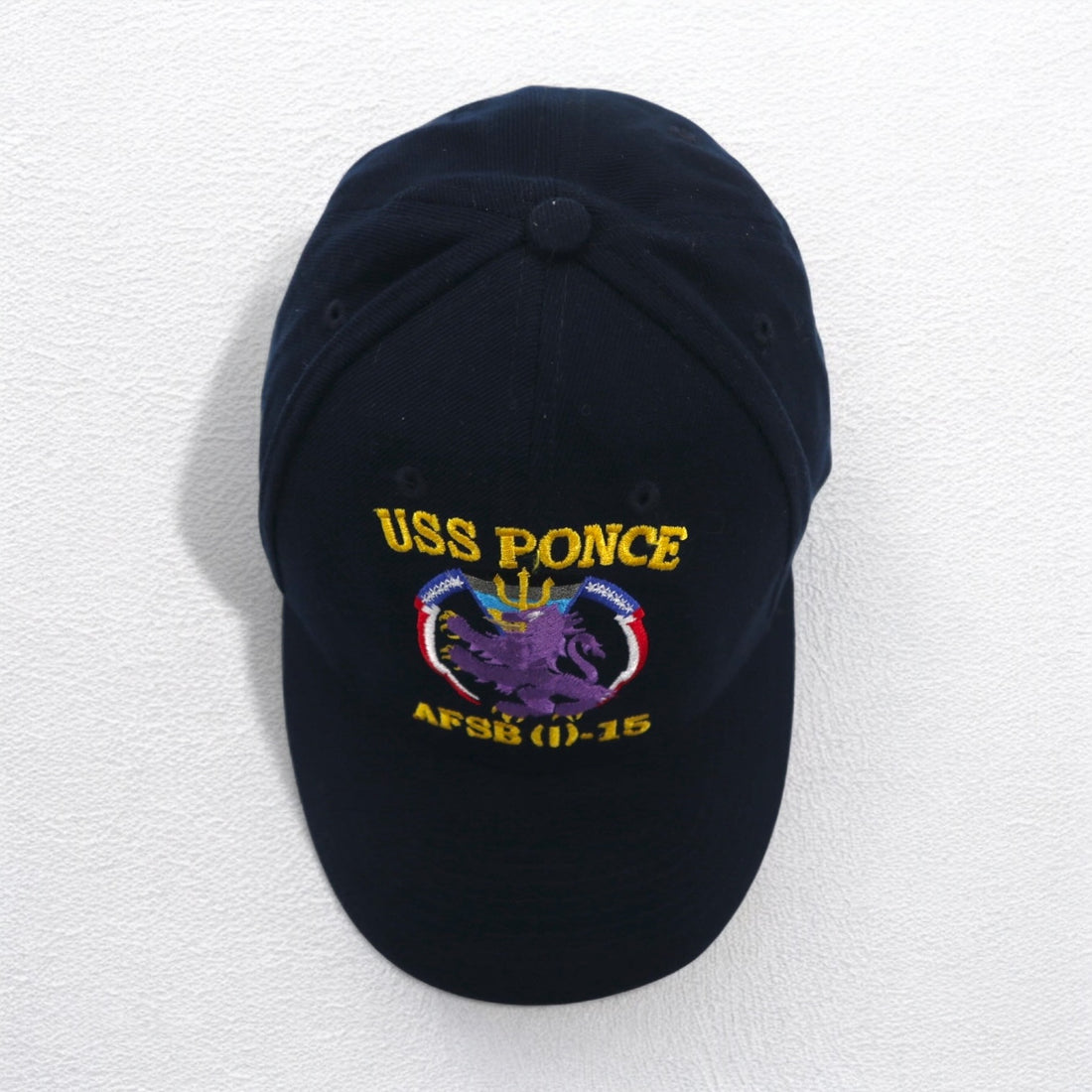 USA製 90年代 アメリカ海軍 USS PONCE キャップ FREE ベルト ネイビー ウール ギャバジン Proud Lion ミリタリー THE CORPS