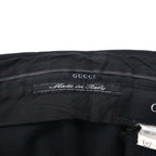 GUCCI Made in Italy Wide Flare Slacks, Size L, Black Cotton