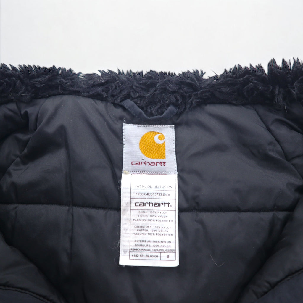 carhartt N-3B down jacket L black nylon padding detachable fur drawstring double zip ANCHORAGE PARKA