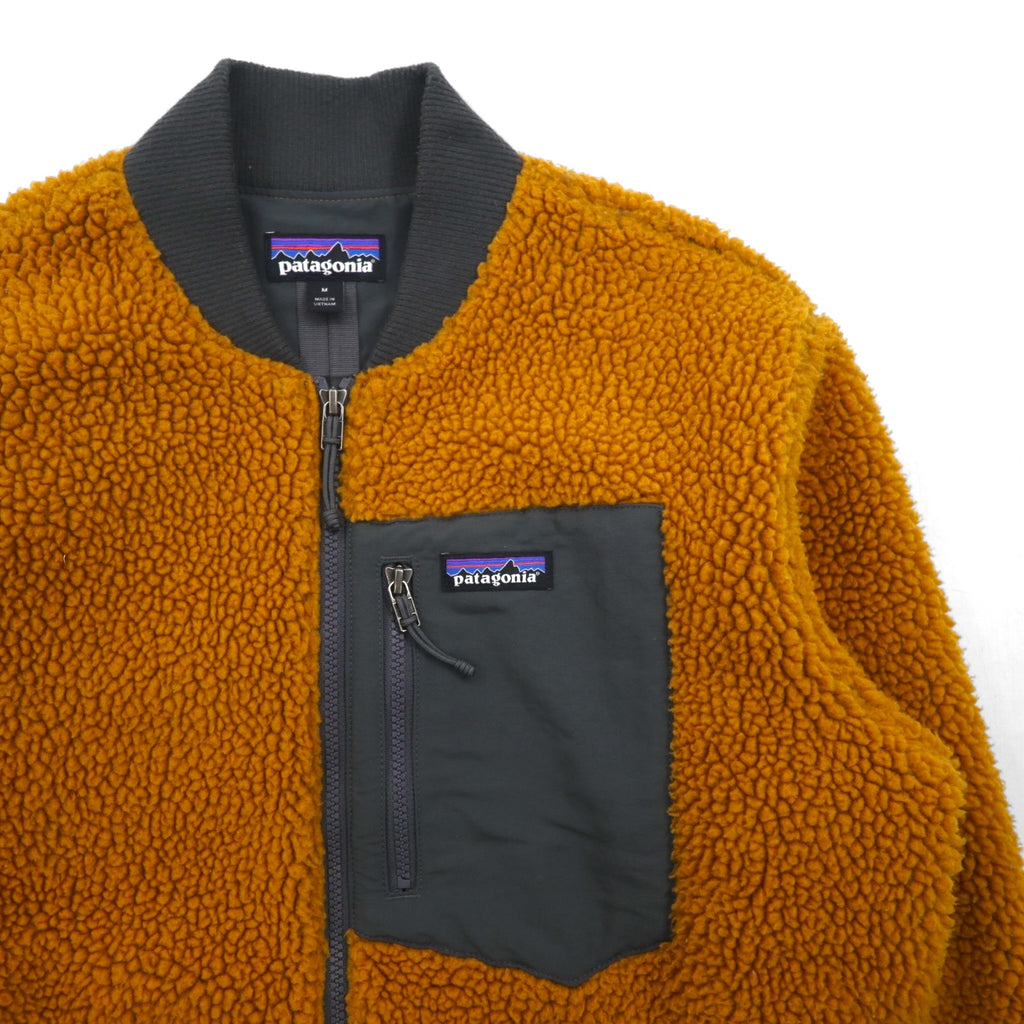Patagonia Retro-X Bomber Jacket, Boa Fleece Medium, Mustard Brown, 22830