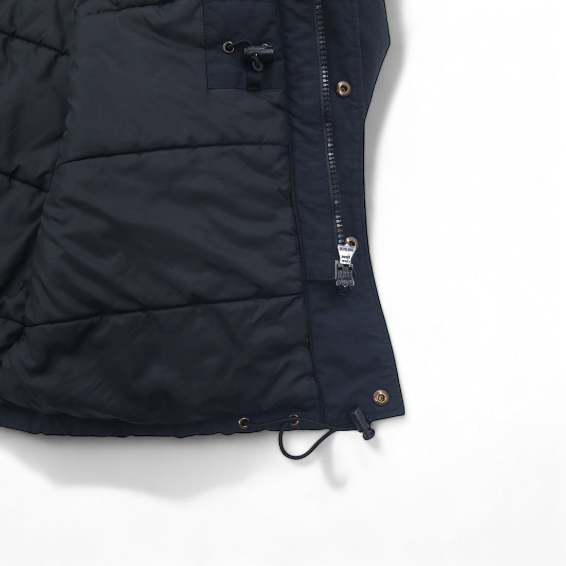 carhartt N-3B down jacket L black nylon padding detachable fur drawstring double zip ANCHORAGE PARKA