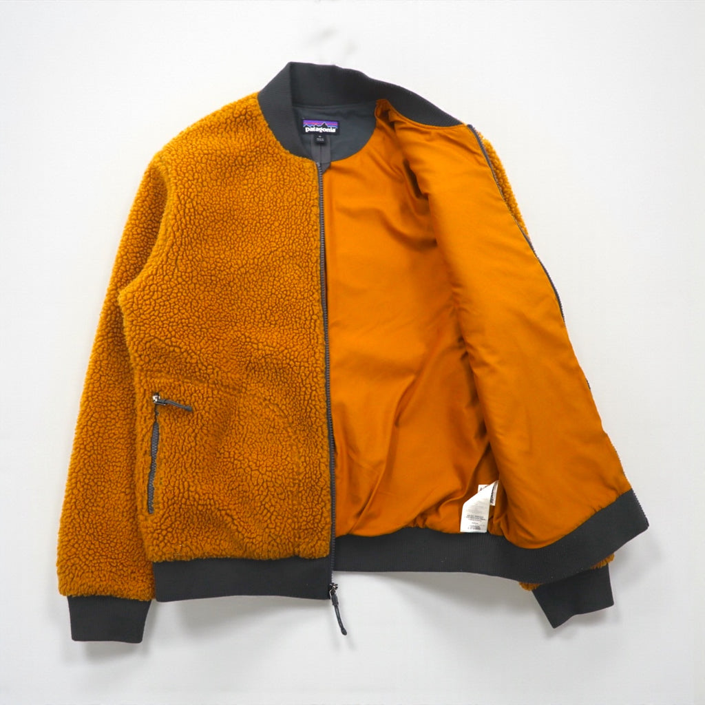 Patagonia Retro-X Bomber Jacket, Boa Fleece Medium, Mustard Brown, 22830