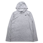 NIKE Dri-Fit Hoodie Long Sleeve T-Shirt M Gray L/S Hooded Training Top AO7579-012