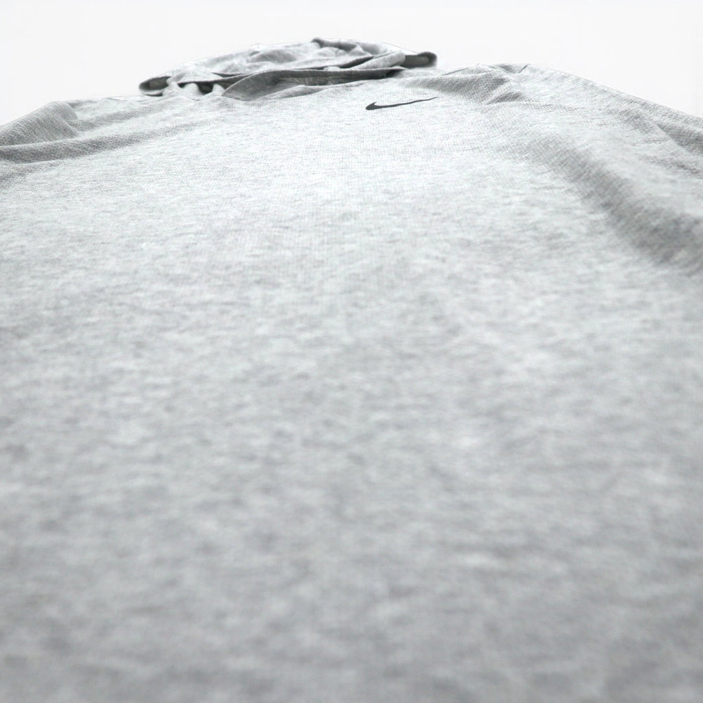 NIKE Dri-Fit Hoodie Long Sleeve T-Shirt M Gray L/S Hooded Training Top AO7579-012