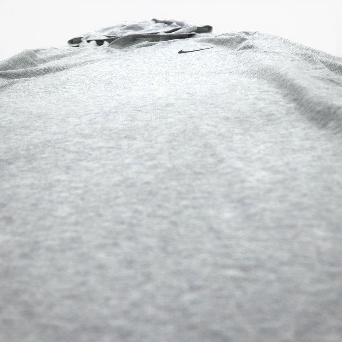 NIKE Dri-Fit Hoodie Long Sleeve T-Shirt M Gray L/S Hooded Training Top AO7579-012