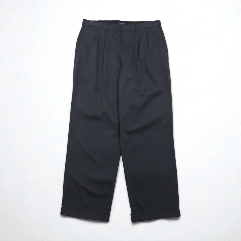 DOCKERS ( Levi's ) 00年代 2タック ワイド スラックスパンツ L グレー ポリエステル