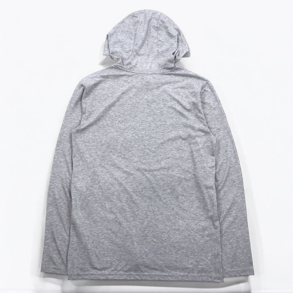 NIKE Dri-Fit Hoodie Long Sleeve T-Shirt M Gray L/S Hooded Training Top AO7579-012