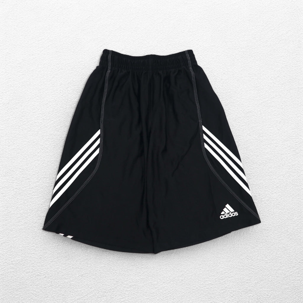 adidas 3ストライプ ショートパンツ ハーフパンツ M ブラック ポリエステル バスケットボール ゲームパンツ