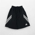 adidas 3ストライプ ショートパンツ ハーフパンツ M ブラック ポリエステル バスケットボール ゲームパンツ