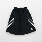 adidas 3ストライプ ショートパンツ ハーフパンツ M ブラック ポリエステル バスケットボール ゲームパンツ