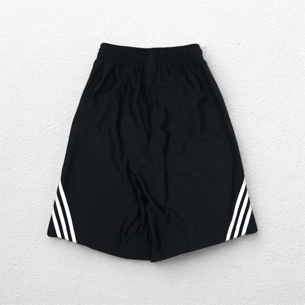 adidas 3ストライプ ショートパンツ ハーフパンツ M ブラック ポリエステル バスケットボール ゲームパンツ