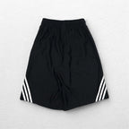 adidas 3ストライプ ショートパンツ ハーフパンツ M ブラック ポリエステル バスケットボール ゲームパンツ