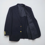 CHAPS Ralph Lauren 80年代 日本製 ブレザー テーラードジャケット M ネイビー ウール 紺ブレ 金ボタン