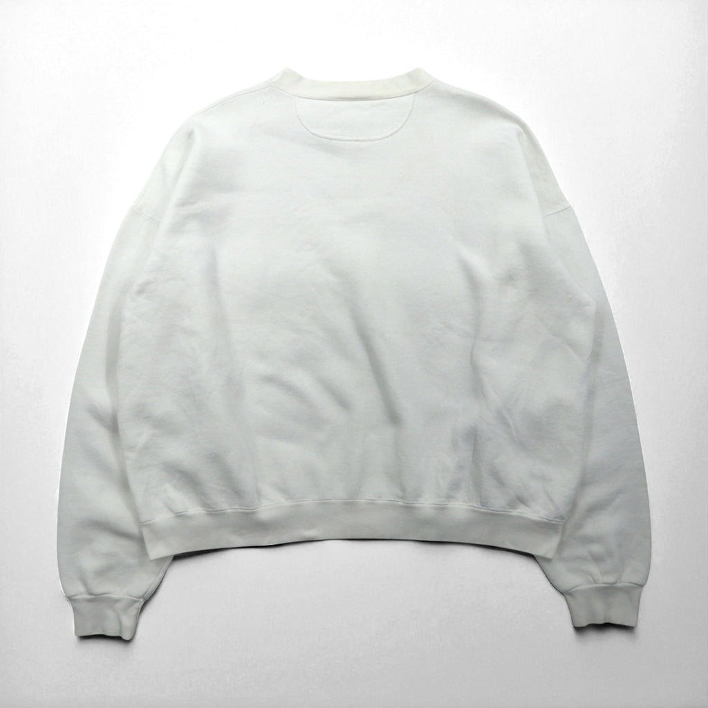 90s USA Made THE PERFECT SHIRT COMPANY Front V Print Sweatshirt, Size 2XL, White, Fleece-Lined, KEEFE'S GOLF CLUBS