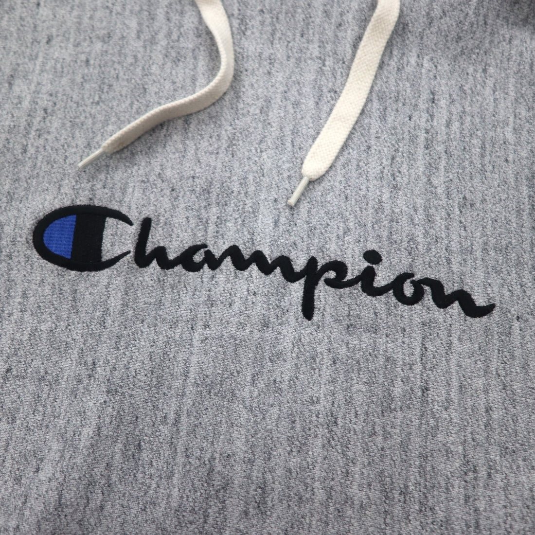 Champion Reverse Weave Rib Line Pullover Hoodie, Medium, Gray, Script Logo Embroidery, C8-S103