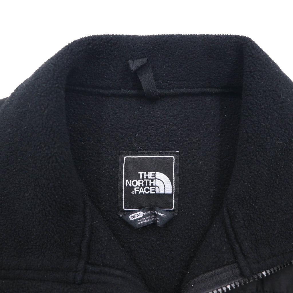 THE NORTH FACE POLARTEC Denali Fleece Jacket, Medium, Black Nylon Switching, Full Zip, High Neck, Drawcord
