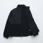 THE NORTH FACE POLARTEC Denali Fleece Jacket, Medium, Black Nylon Switching, Full Zip, High Neck, Drawcord