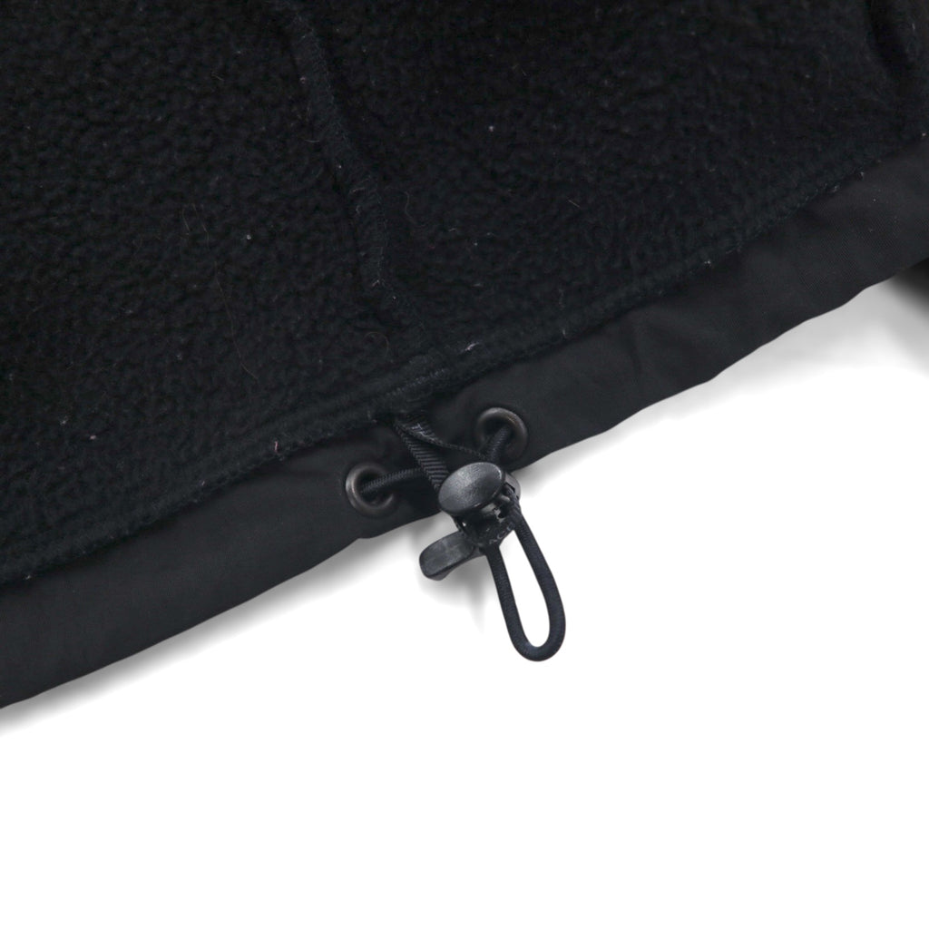 THE NORTH FACE POLARTEC Denali Fleece Jacket, Medium, Black Nylon Switching, Full Zip, High Neck, Drawcord