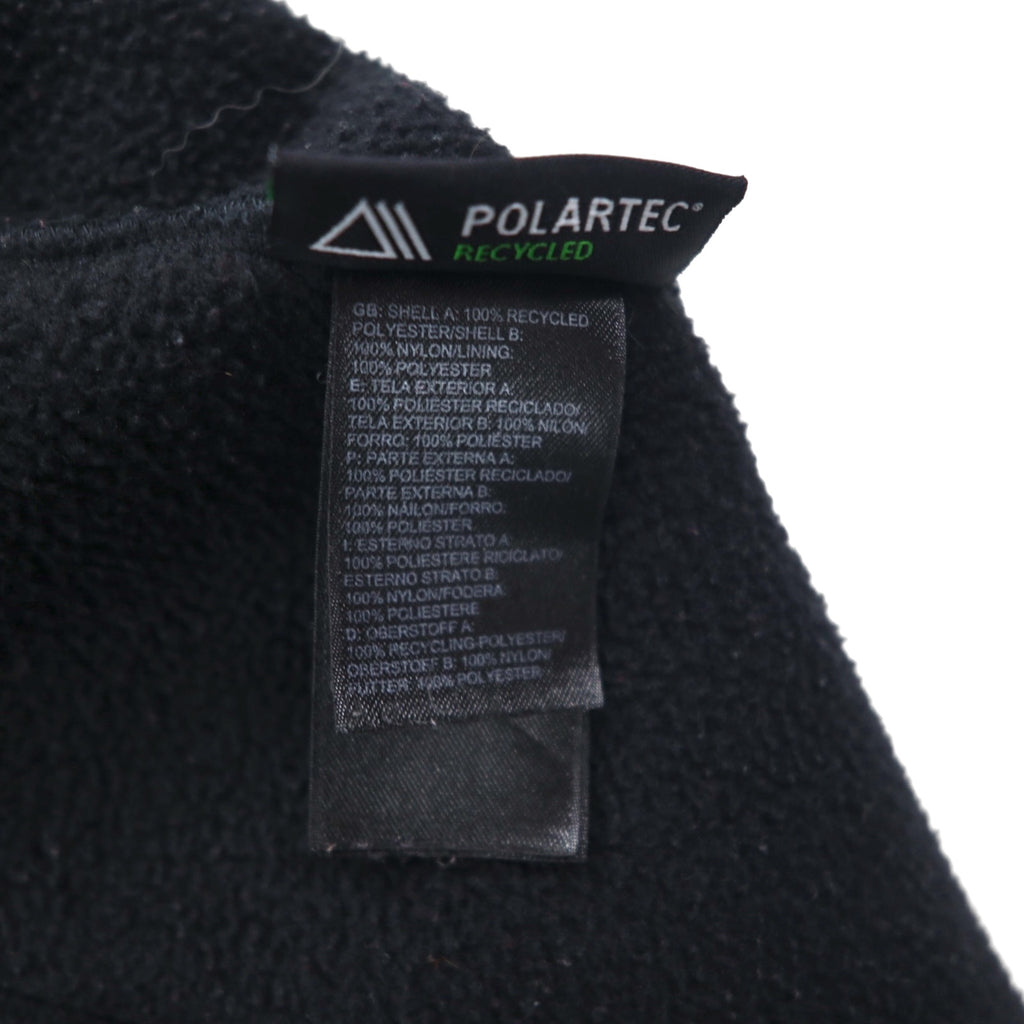 THE NORTH FACE POLARTEC Denali Fleece Jacket, Medium, Black Nylon Switching, Full Zip, High Neck, Drawcord