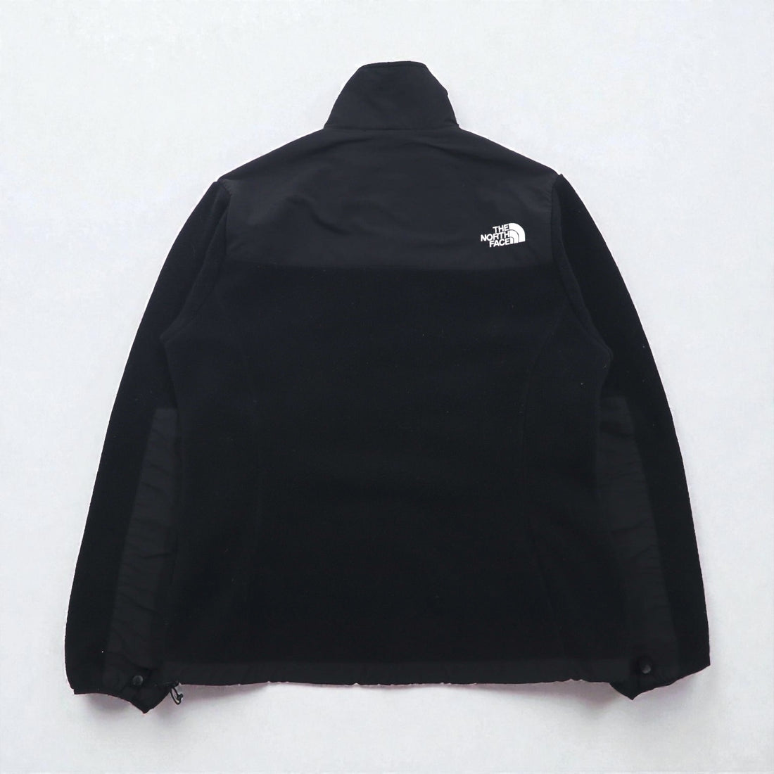 THE NORTH FACE POLARTEC Denali Fleece Jacket, Medium, Black Nylon Switching, Full Zip, High Neck, Drawcord