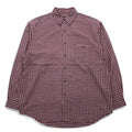Eddie Bauer 90s Big Size Button Down Shirt L Red Check Cotton