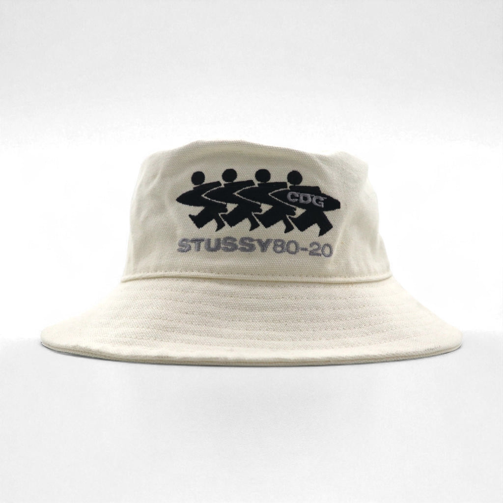 CDG (COMME des GARÇONS) x STUSSY canvas bucket hat, size S/M, CDG CANVAS BUCKET HAT 332104
