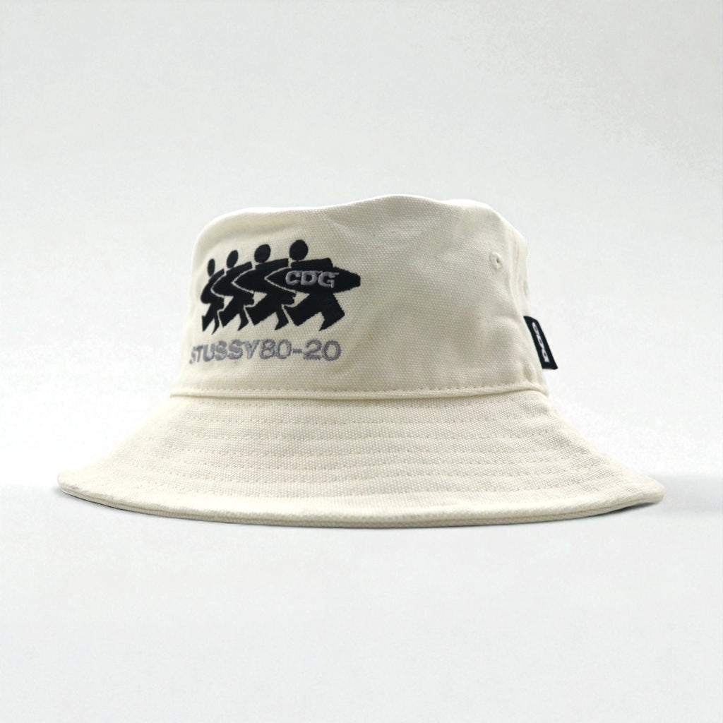 CDG (COMME des GARÇONS) x STUSSY canvas bucket hat, size S/M, CDG CANVAS BUCKET HAT 332104