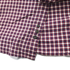 Eddie Bauer 90s Big Size Button Down Shirt L Red Check Cotton