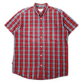 日本然リトテ-古着オンライン-LEVI STRAUSS & Co. ユーロリーバイス クラシックフィット 半袖 シャツ XL レッド チェック コットン Button Replacement-LEVI STRAUSS & Co. Euro Levi's Classic Fit Short Sleeve Shirt XL Red Checked Cotton Button Replacement