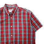 LEVI STRAUSS & Co. ユーロリーバイス クラシックフィット 半袖 シャツ XL レッド チェック コットン Button Replacement