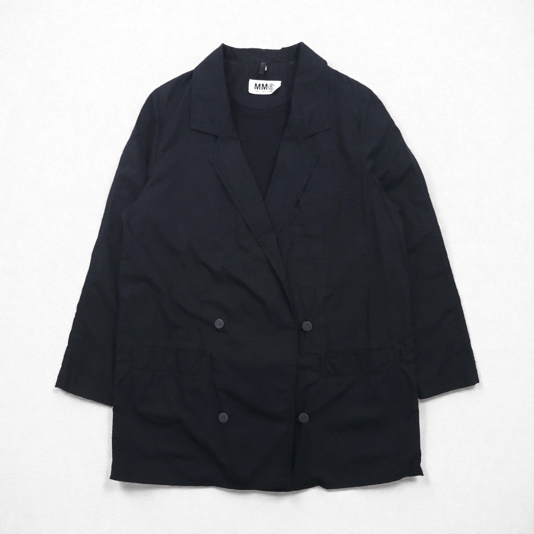 MM6 Maison Margiela オーバーサイズ ダブルブレスト テーラードジャケット ブレザー XL ネイビー イタリア製