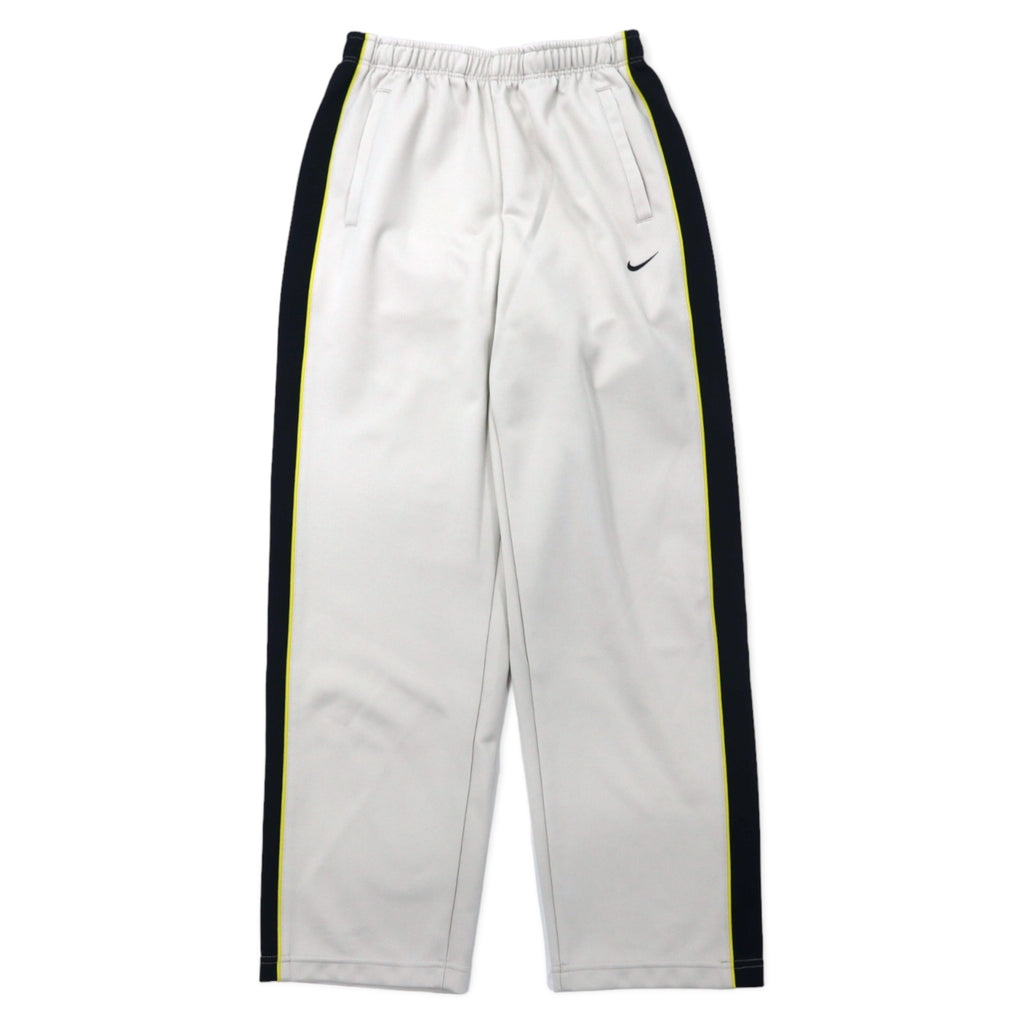 日本然リトテ-古着オンライン-NIKE トラックパンツ ジャージ L ベージュ ポリエステル サイドライン スウォッシュロゴ刺繍-NIKE Track pants Jersey L Beige Polyester Sideline Swoosh Logo Embroidery