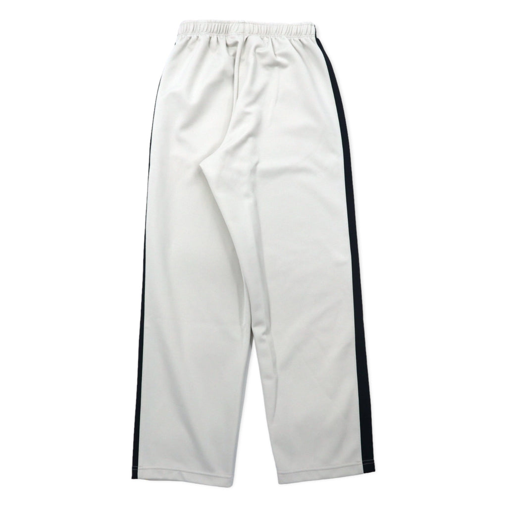 NIKE Track Pants Jersey L Beige Polyester Sideline Swoosh Logo Embroidered