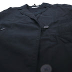 MM6 Maison Margiela Oversized Double-Breasted Tailored Jacket in Leather, XL Navy, Made Italy